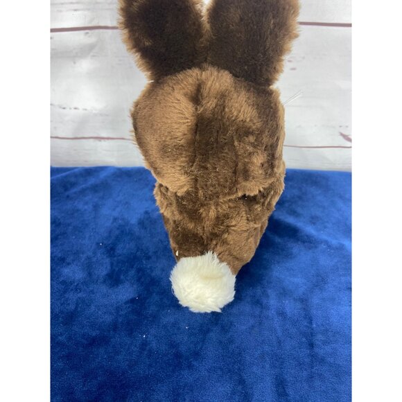 Vintage‎ Dakin Bunny Rabbit 1982 7" Plush Brown Orange Floral Ears Feet Easter - Picture 3 of 6